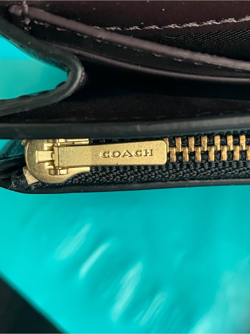 COACH Hayden Black Leather Crossbody with Gold Stud Accents - Picture 4 of 10